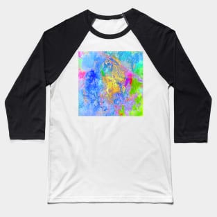 PixDezines Galaxy Abstract Neon Rainbow+Lime Baseball T-Shirt